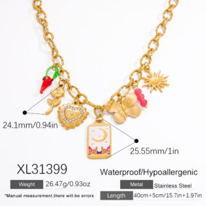 XL31399 / Electroplated 18k real gold