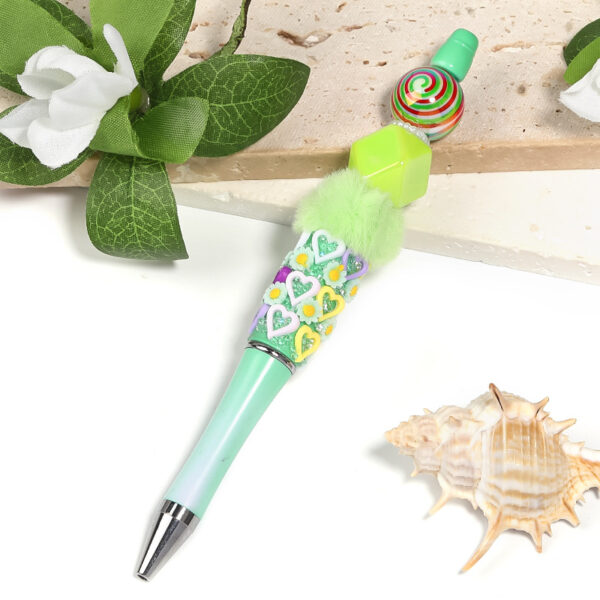 Wholesale Christmas Acrylic Round Candy Striped Spiral Printed Beads