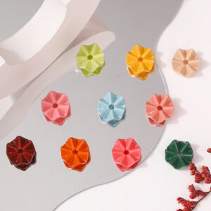 Wholesale 16mm acrylic Jenga perforated wave pattern snowflake diy jewelry earrings bracelet necklace aessories material