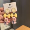 oly-478a52a861c294036e6a257bf4c5c61a Wholesale Cartoon Big Mouth Chichila Bubu 925 Sier Needle Earrings