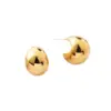 Wholesale 1 Pair Simple Style Solid Color Plating Titanium Steel Gold Plated Ear Studs