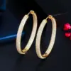 1 Pair Vintage Style Circle Solid Color Plating Inlay Copper Zircon Gold Plated Hoop Earrings