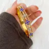 Wholesale Elegant Cross Pattern Titanium Steel Bracelet High-End Design Sensation Small Audience Gold Plated