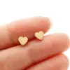 Wholesale Ion Plating (IP) 18K Gold Real Gold Plated Heart Shape 304 Stainless Steel Cute Sweet Waterproof Non Tarnish Small Stud Earrings Ear Studs