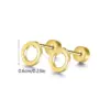 Wholesale 1 Pair Simple Style Moon Heart Shape Plating 304 Stainless Steel 18K Gold Plated Ear Studs