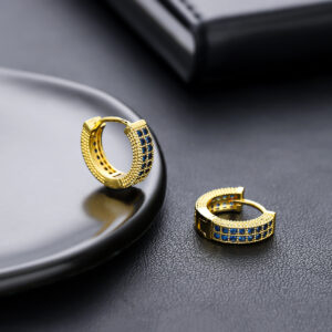 European and American golden blue diamonds (one pair)