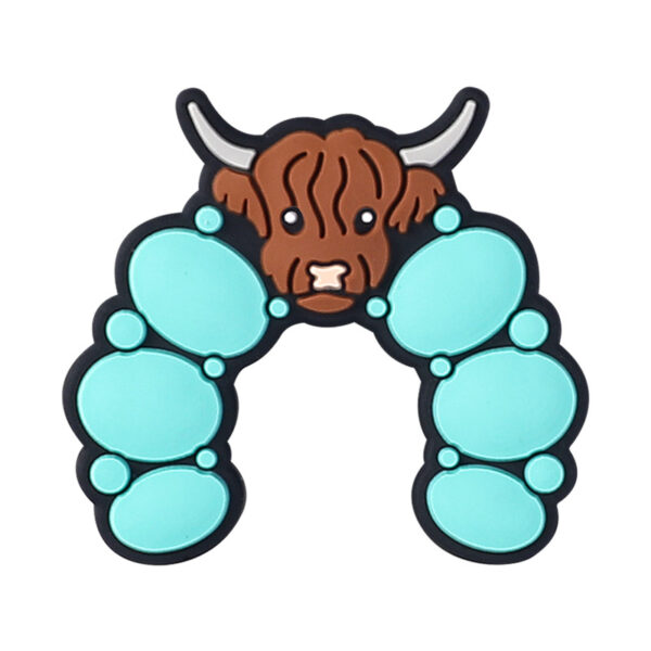 Wholesale Factory Direct Sales Small Daisy Silicone Beads Cartoon Highland Cow Straight Hole Beads Kidsren's Jewelry Sunflower Beads DIY