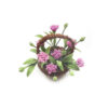 Wholesale 1:12 dollhouse dollhouse mini clay flower craft flower bonsai potted rattan basket Carnation model