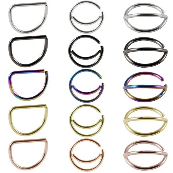 1 Piece Nose Rings & Studs Casual Vacation Geometric 304 Stainless Steel Polishing 18K Gold Plated Lip Rings Ear Cartilage Rings & Studs Nose Rings & Studs Nose Pin