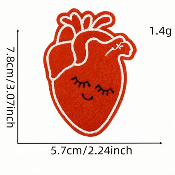 Wholesale Cute Cartoon Medical Care Embroider Cloth Patch Heart and Lung Accessories Patch Patch Ready-Made Computer Embroidered Ironing Patch