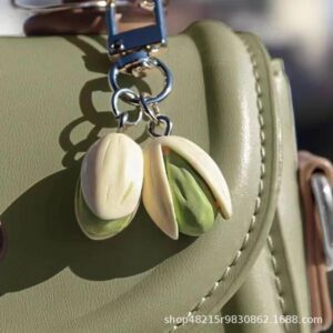 Wholesale You want to be happy pendant creative food series pistachio key chain personality backpack pendant creative trinkets