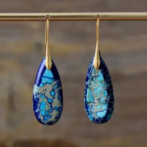 Blue Gold Ear Hook