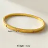 PVD Coated Real Gold Plated 16K White Heart Shape 304 Stainless Steel Casual Elegant Waterproof Non Tarnish Bracelets Bangle