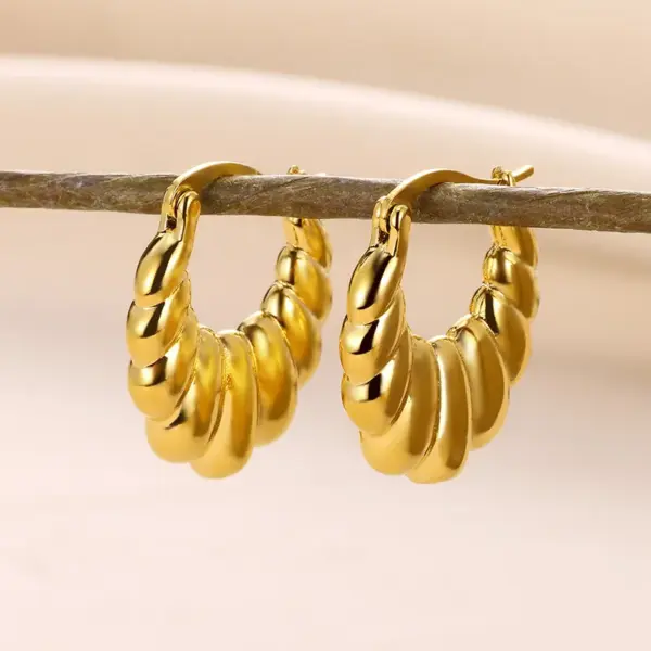 Wholesale Light Luxury Elegant Moon Water Drop Heart Women's Earrings Geometric Simple Zircon Vacuum Plating (Fired) Daily New Year Jewelry Earrings Gift
