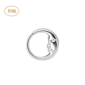 Human Face Silver (stainless Steel) / 1.2x10mm