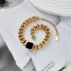 Wholesale Hip-Hop Geometric Stainless Steel No Inlaid Bracelets In Bulk