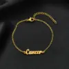 Wholesale Ion Plating (IP) 18K Gold Real Gold Plated Letter 201 Stainless Steel Retro Sweet Artistic Waterproof Non Tarnish 201 Stainless Steel Bracelets