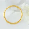 Wholesale Simple Style Solid Color 304 Stainless Steel 18K Gold Plated Bangle In Bulk