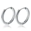 Wholesale 1 Piece Retro Solid Color Plating 304 Stainless Steel Titanium Steel Hoop Earrings