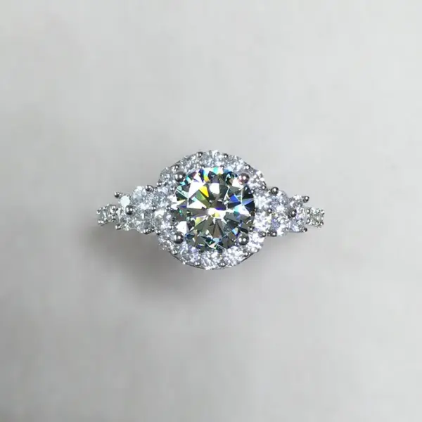 Wholesale Simple Style Geometric Copper Artificial Rhinestones Rings
