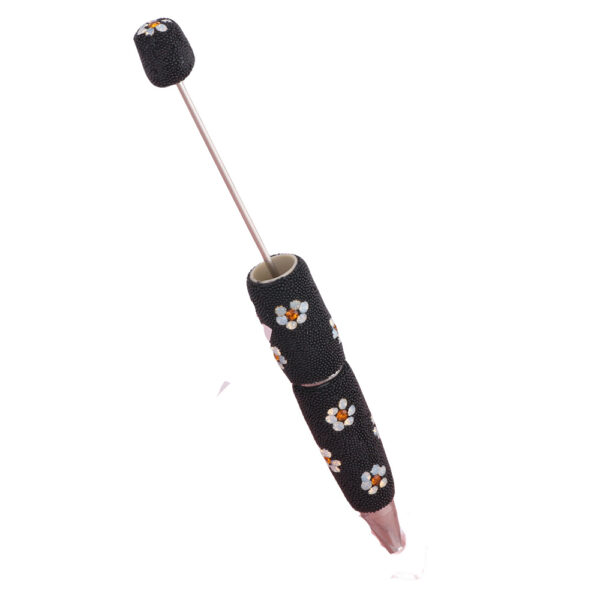 Wholesale Cross-border new creative diy beads beaded pen multicolor ballint pen color cute cartoon pearl pen