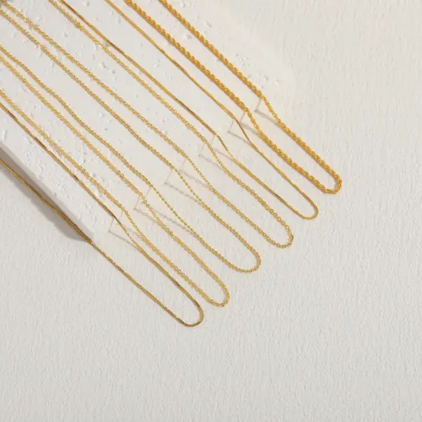 Classic Style Geometric Copper 18k Gold Plated Necklace In Bulk