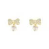 Wholesale 1 Pair Simple Style Butterfly Inlay Copper Zircon Drop Earrings