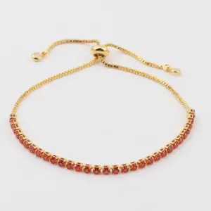 Orange Diamond 2.5mm Bracelet