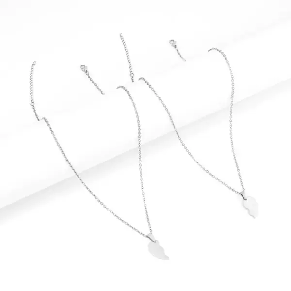 Wholesale PVD Coated Real Gold Plated Heart Shape 201 Stainless Steel 304 Stainless Steel Elegant Simple Style Classic Style Waterproof Non Tarnish 201 Stainless Steel Pendant Necklace