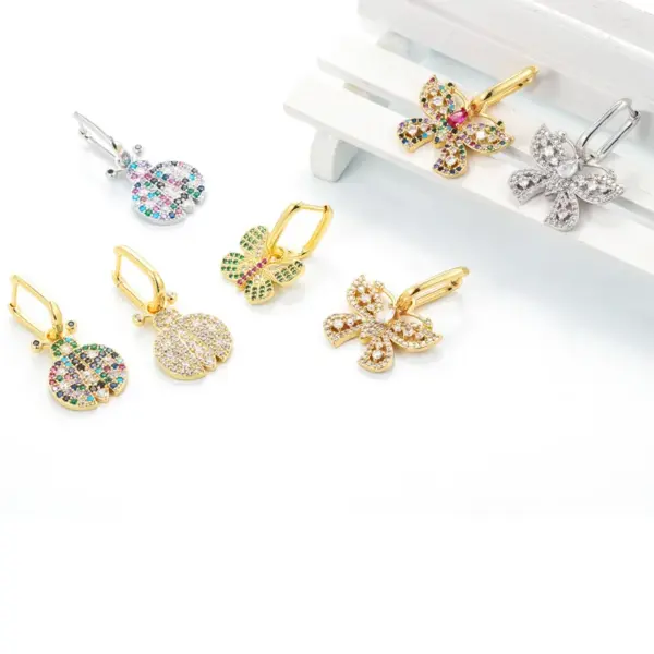 Wholesale Fashion Geometric Plating Copper Copper Earrings