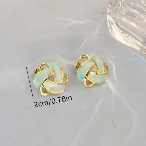 1 Pair Simple Style Round Square Heart Shape 304 Stainless Steel 18K Gold Plated Ear Studs