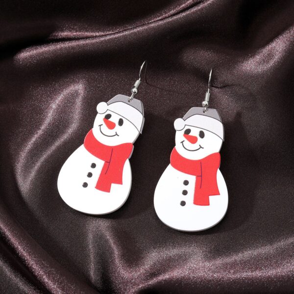 Wholesale Cartoon Christmas Earrings Snowman Christmas Tree Flamingo Earrings