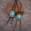 Wholesale Turquoise Pattern Alloy Accessories Polo Tie Fashion Collar Necklace