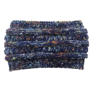 Navy blue flower / Plus Velvet