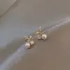 Wholesale 1 Pair Sweet Simple Style Cherry Plating Inlay Copper Pearl Zircon 14k Gold Plated Ear Studs