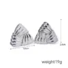 Wholesale PVD Coated 18K Gold Plated Real Gold Plated Triangle 304 Stainless Steel Basic Modern Style Classic Style Waterproof Non Tarnish Ear Studs