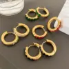 Wholesale PVD Coated Real Gold Plated 16K Gold White Gold Plated Gold Plating Round 304 Stainless Steel Fashion Waterproof Non Tarnish Earrings