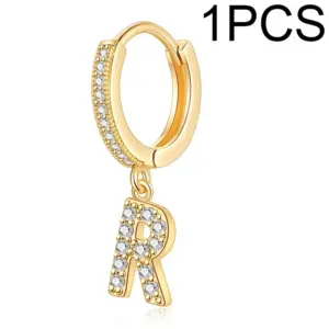 Single Alphabet Letter Earrings R
