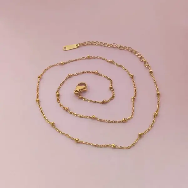 Wholesale Jewelry Casual Simple Style Solid Color 201 Stainless Steel Necklace