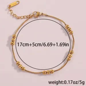 [22] Golden Snake Bone Sanyuan Beads Bracelet