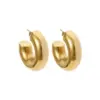 Wholesale 1 Pair Simple Style Geometric Plating 304 Stainless Steel Gold Plated Stainless Steel Earrings