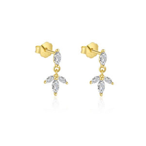 E4816-gold/pair / 925 silver