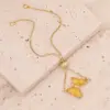 Copper 18K Gold Plated Fashion Gold Plated Inlaid Zircon Butterfly Zircon Bracelets