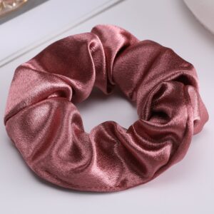 satin hair ring rose red