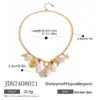 Wholesale PVD Coated Real Gold Plated Starfish Conch 304 Stainless Steel Simple Style Classic Style Waterproof Non Tarnish 304 Stainless Steel Necklace