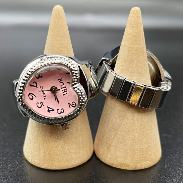 Wholesale [Ring watch] Foreign trade hot alloy shell love quartz ring watch trend fashion men's and women's watches