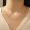 Wholesale Cross-Border Hot Selling Niche Ins Round Bead Snake Chain Necklace for Girls Adjustable