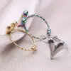 Wholesale PVD Coated Real Gold Plated Heart Shape 304 Stainless Steel Simple Style Waterproof Non Tarnish Rings