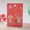 Wholesale Christmas Cartoon Reindeer Acrylic Earrings