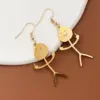 Wholesale Stainless Steel Gingerbread PVD Coated Gold Plated Casual Waterproof Non Tarnish Earrings